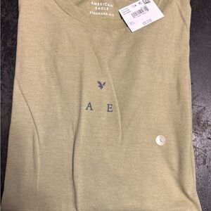 American Eagle Outfitters Men's Khaki T-Shirt